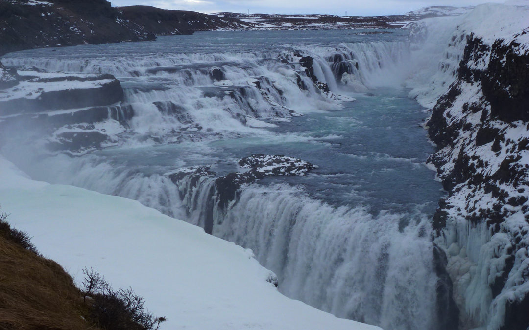 Der goldene Wasserfall: Gullfoss