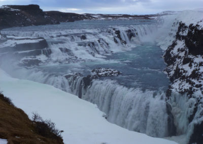 Der goldene Wasserfall: Gullfoss